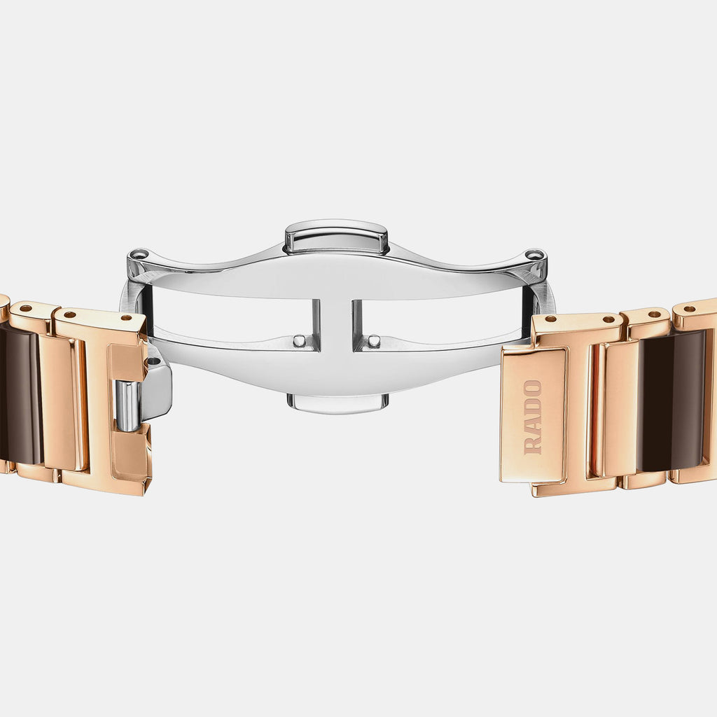 Integral Diamond Women Quartz Brown Dial Analog Ceramic Watch R20251912