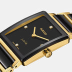 Integral Diamonds Unisex Quartz Black Dial Analog Stainless Steel Watch R20252702