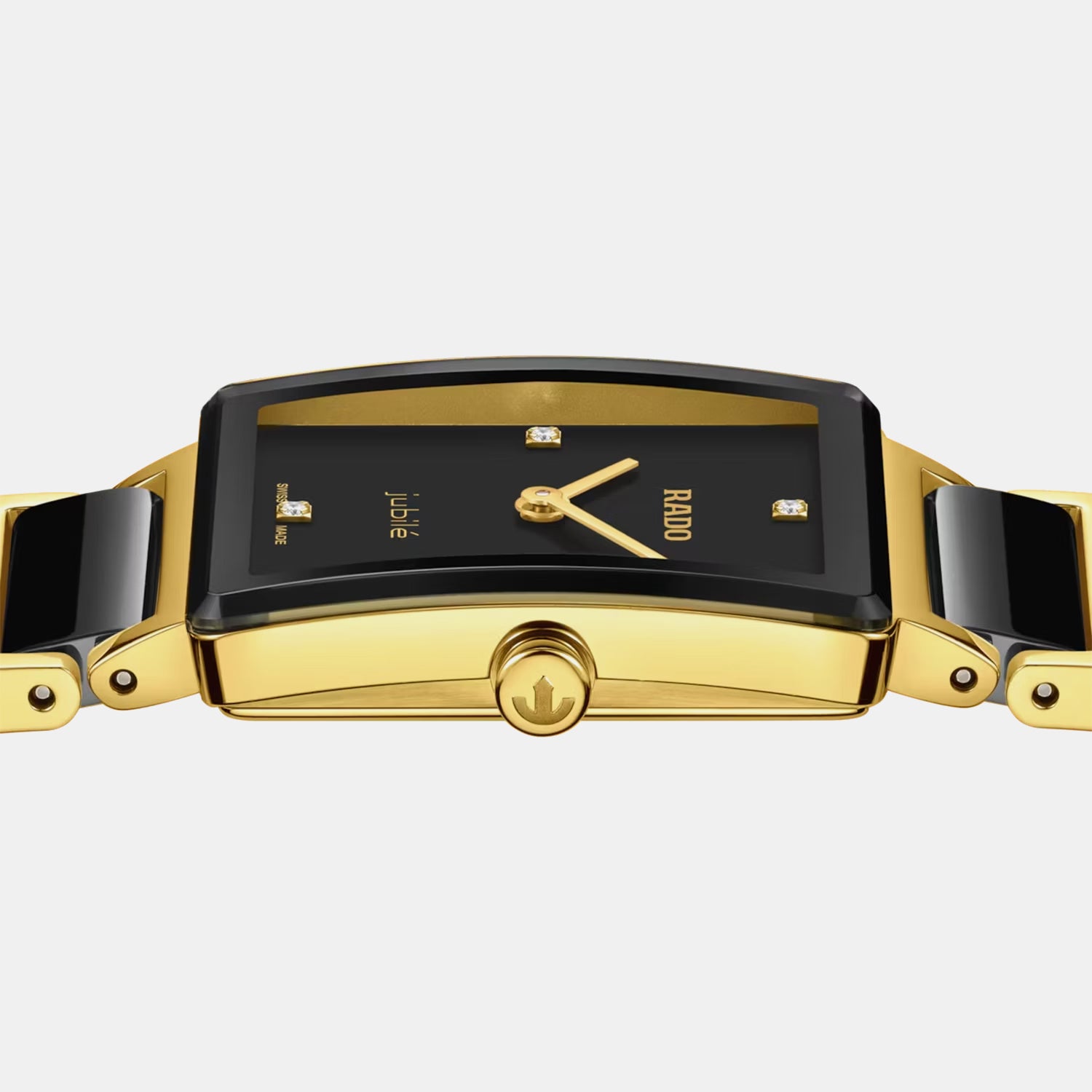 Integral Diamonds Unisex Quartz Black Dial Analog Stainless Steel Watch R20252702