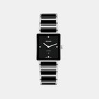 Integral Diamonds Women Quartz Black Dial Analog Stainless Steel Watch R20253712