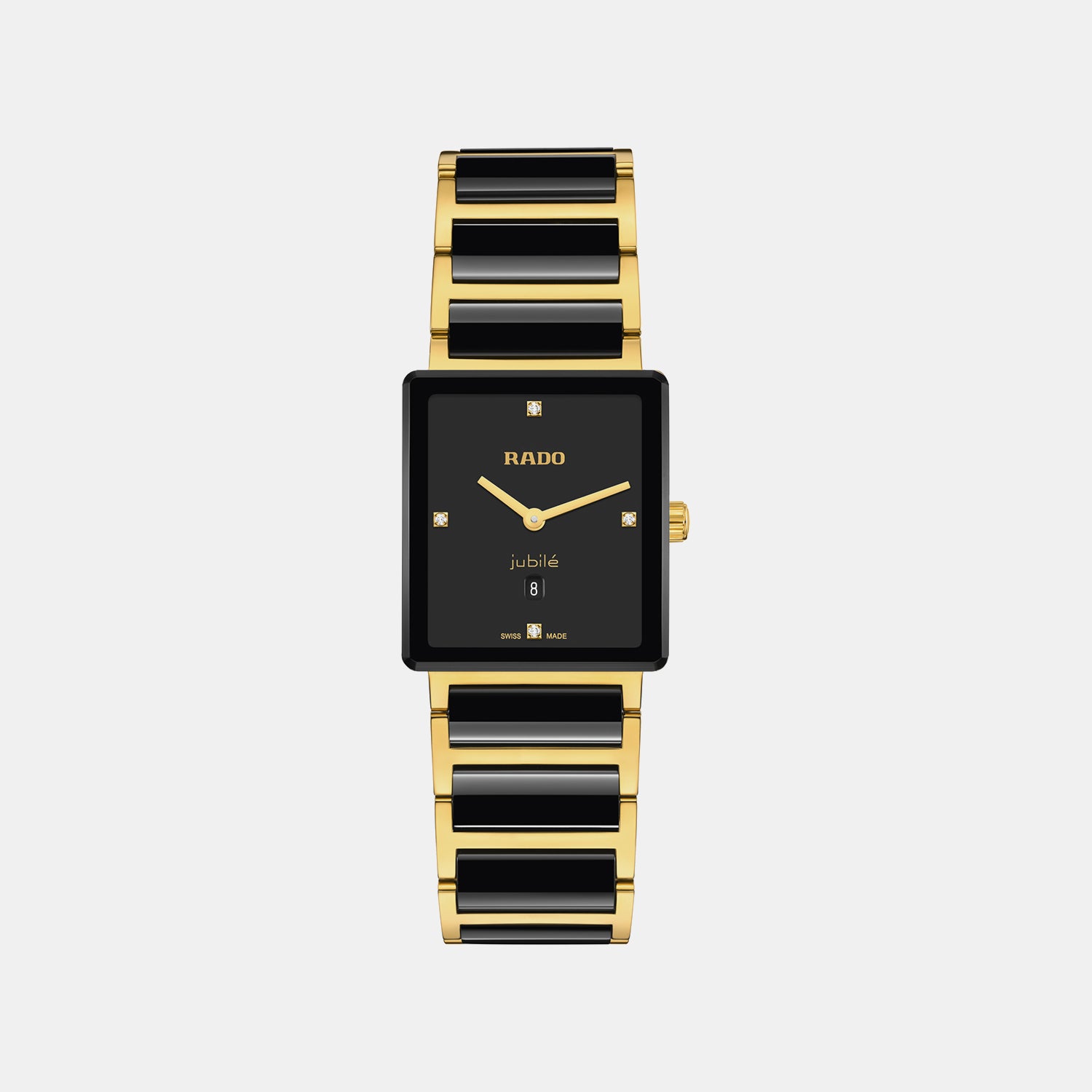 Integral Diamonds Unisex Quartz Black Dial Analog Stainless Steel Watch R20254712