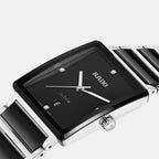 Integral Diamonds Men Quartz Black Dial Analog Stainless Steel Watch R20255712