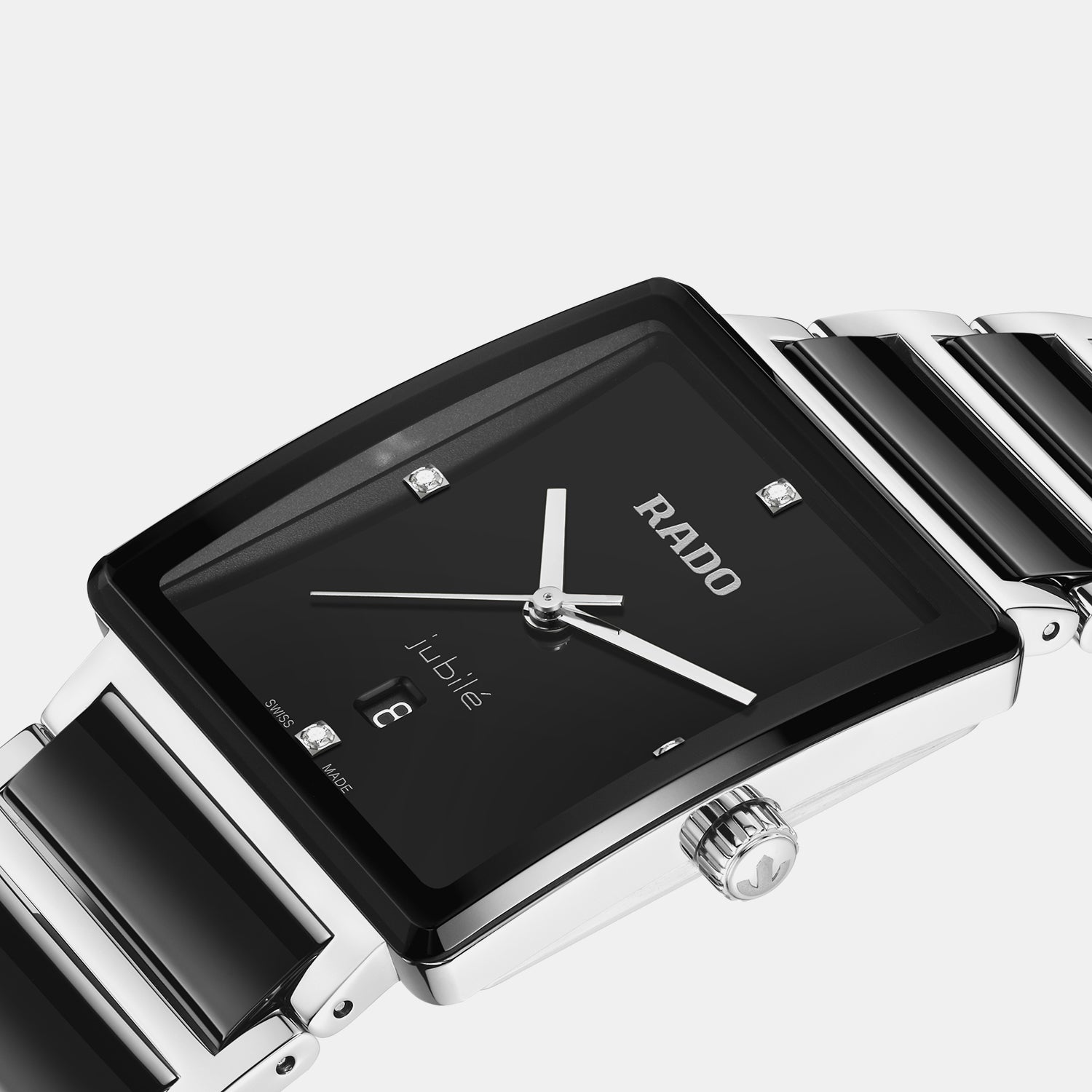 Integral Diamonds Men Quartz Black Dial Analog Stainless Steel Watch R20255712