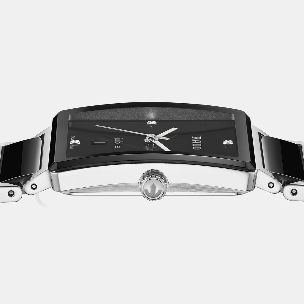 Integral Diamonds Men Quartz Black Dial Analog Stainless Steel Watch R20255712