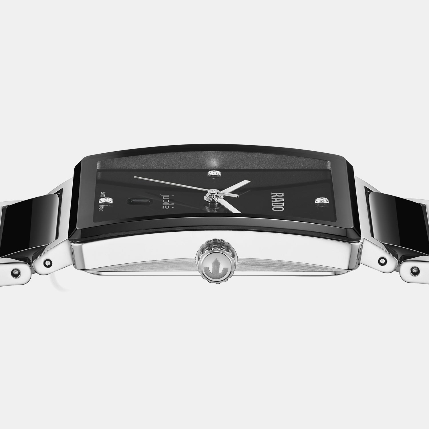 Integral Diamonds Men Quartz Black Dial Analog Stainless Steel Watch R20255712