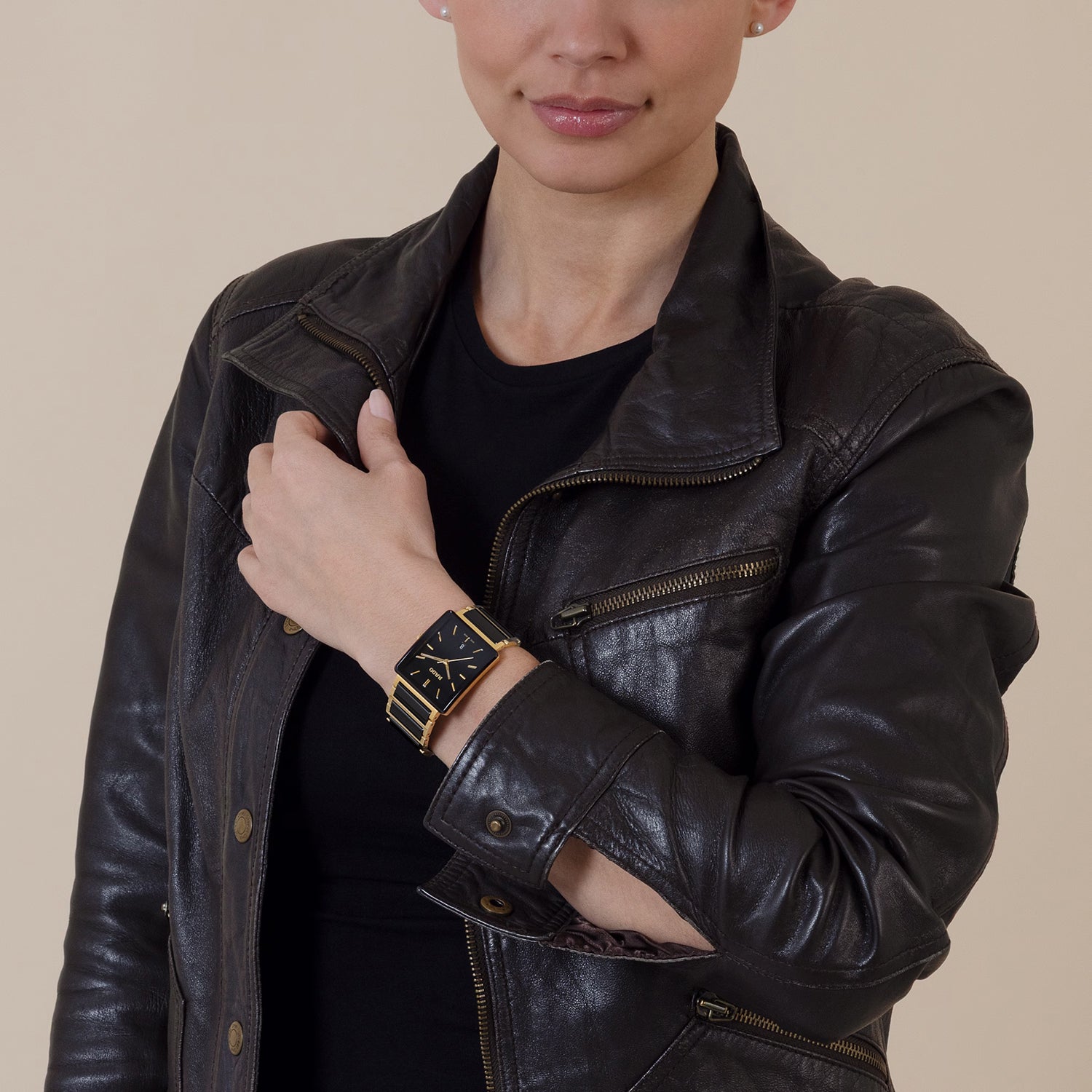 Integral Unisex Quartz Black Dial Analog Stainless Steel Watch R20256162