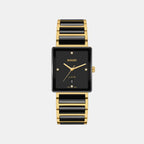 Integral Diamonds Unisex Quartz Black Dial Analog Stainless Steel Watch R20256712