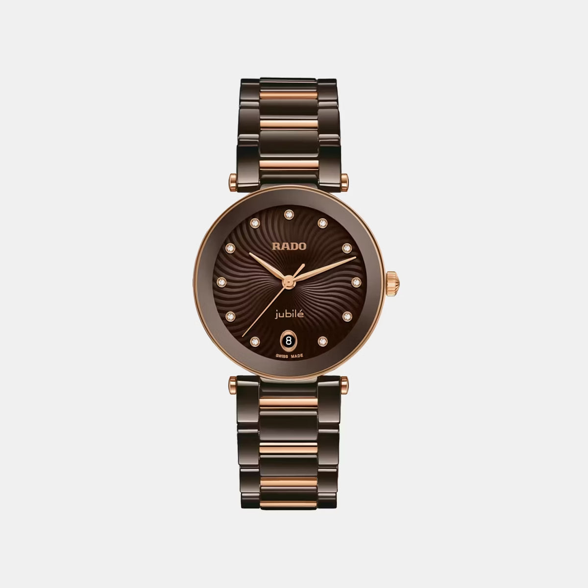 LaCoupole Unisex Quartz Brown Dial Analog Ceramic Watch R22242703