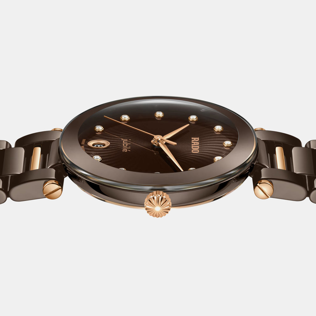 LaCoupole Women Quartz Brown Dial Analog Ceramic Watch R22242703