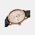 Coupole Men Automatic Cream Dial Analog Leather Watch R22861115