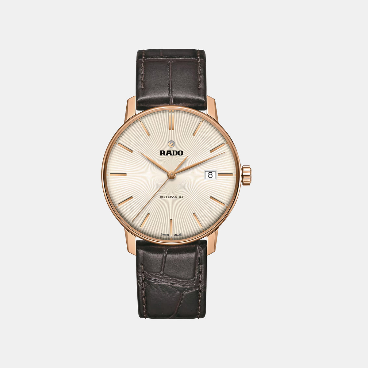 Coupole Men Automatic Cream Dial Analog Leather Watch R22861115