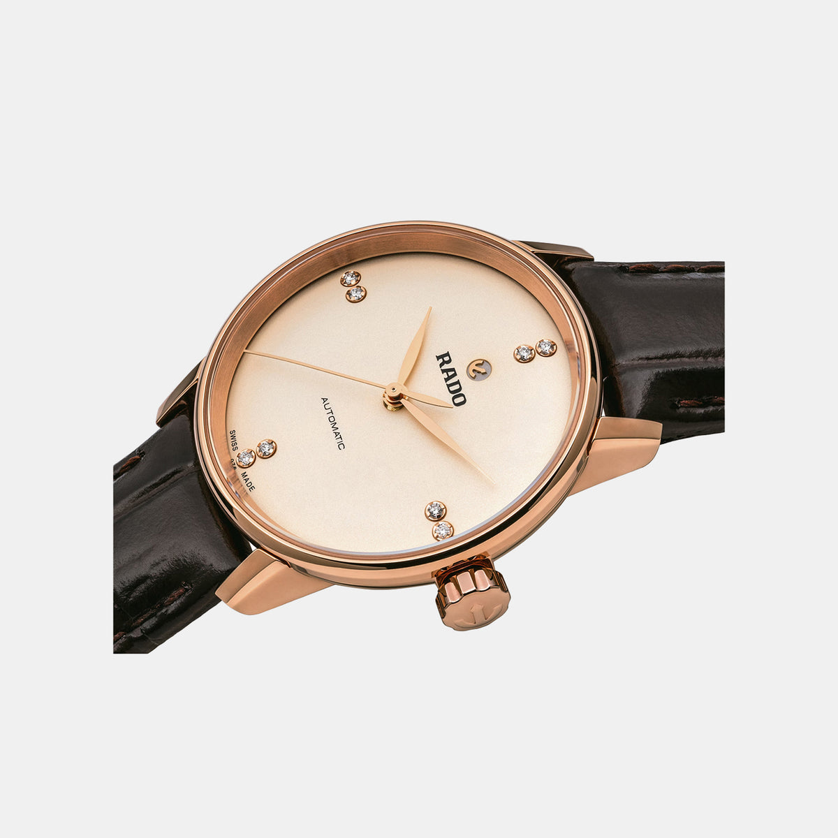 Coupole Women Automatic Cream Dial Analog Leather Watch R22865765