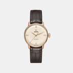 Coupole Classic Women Automatic Cream Dial Analog Leather Watch R22865765