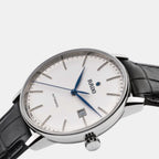 Coupole Men Automatic White Dial Analog Leather Watch R22876015
