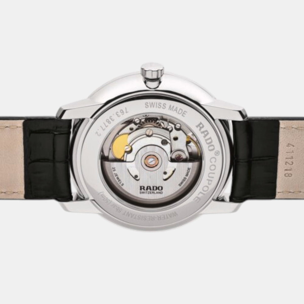 Coupole Men Automatic White Dial Analog Leather Watch R22876015