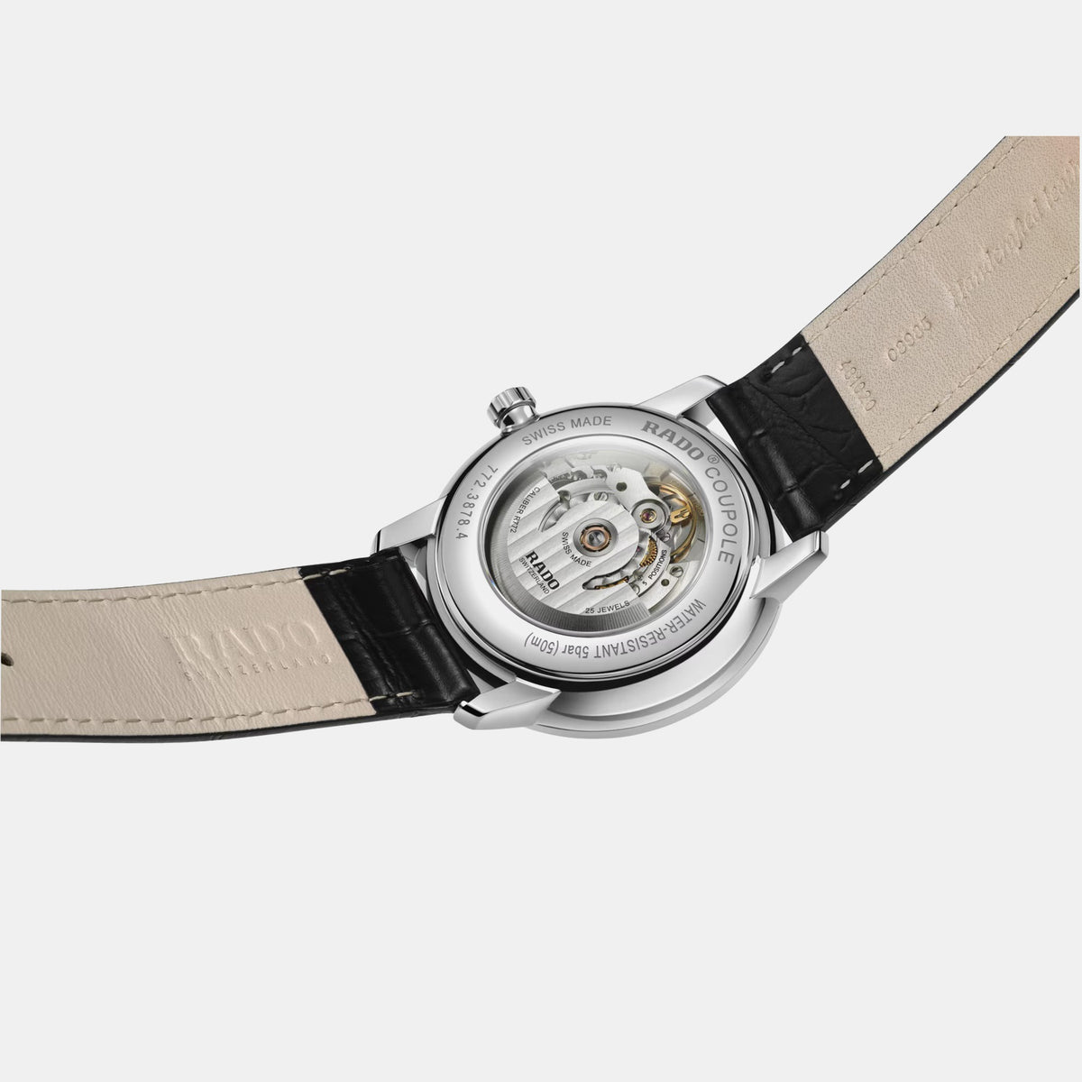 Coupole Men Automatic White Dial Analog Leather Watch R22878045