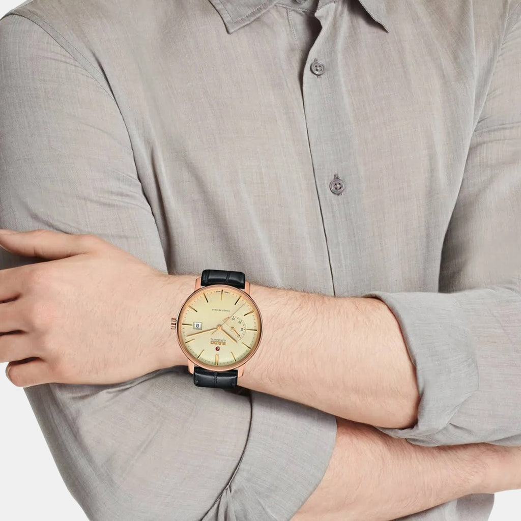Coupole Men Automatic Beige Dial Analog Leather Watch R22879315