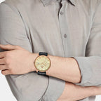 Coupole Men Automatic Beige Dial Analog Leather Watch R22879315