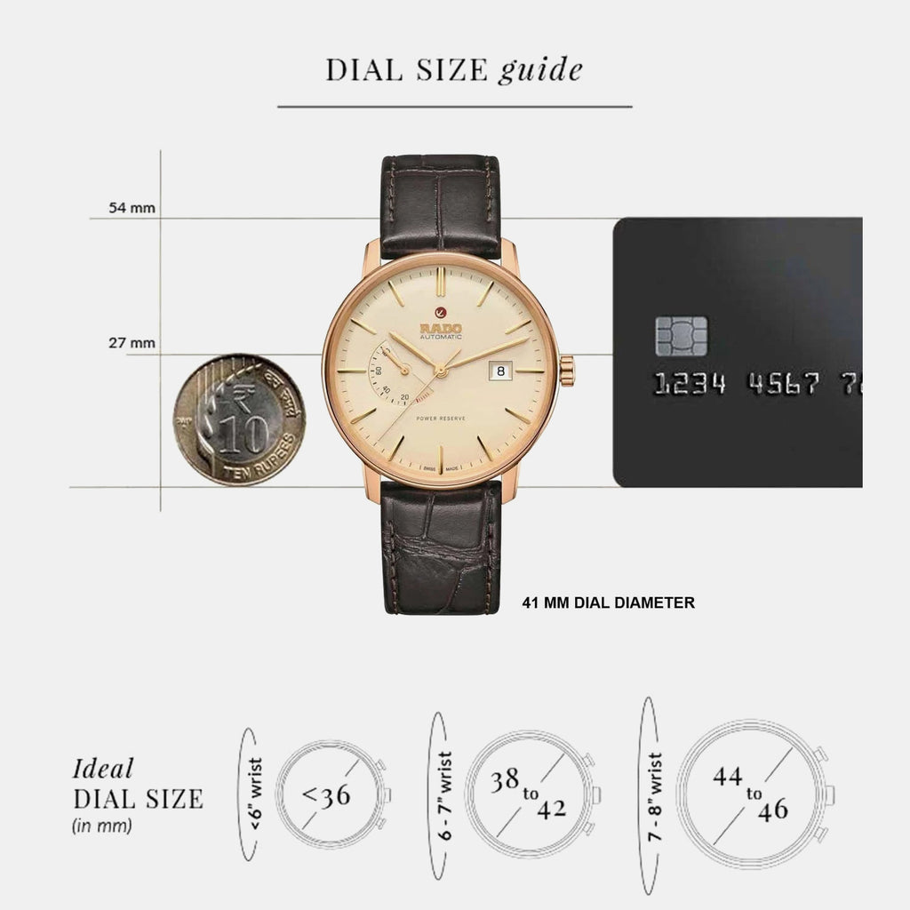 Coupole Men Automatic Beige Dial Analog Leather Watch R22879315