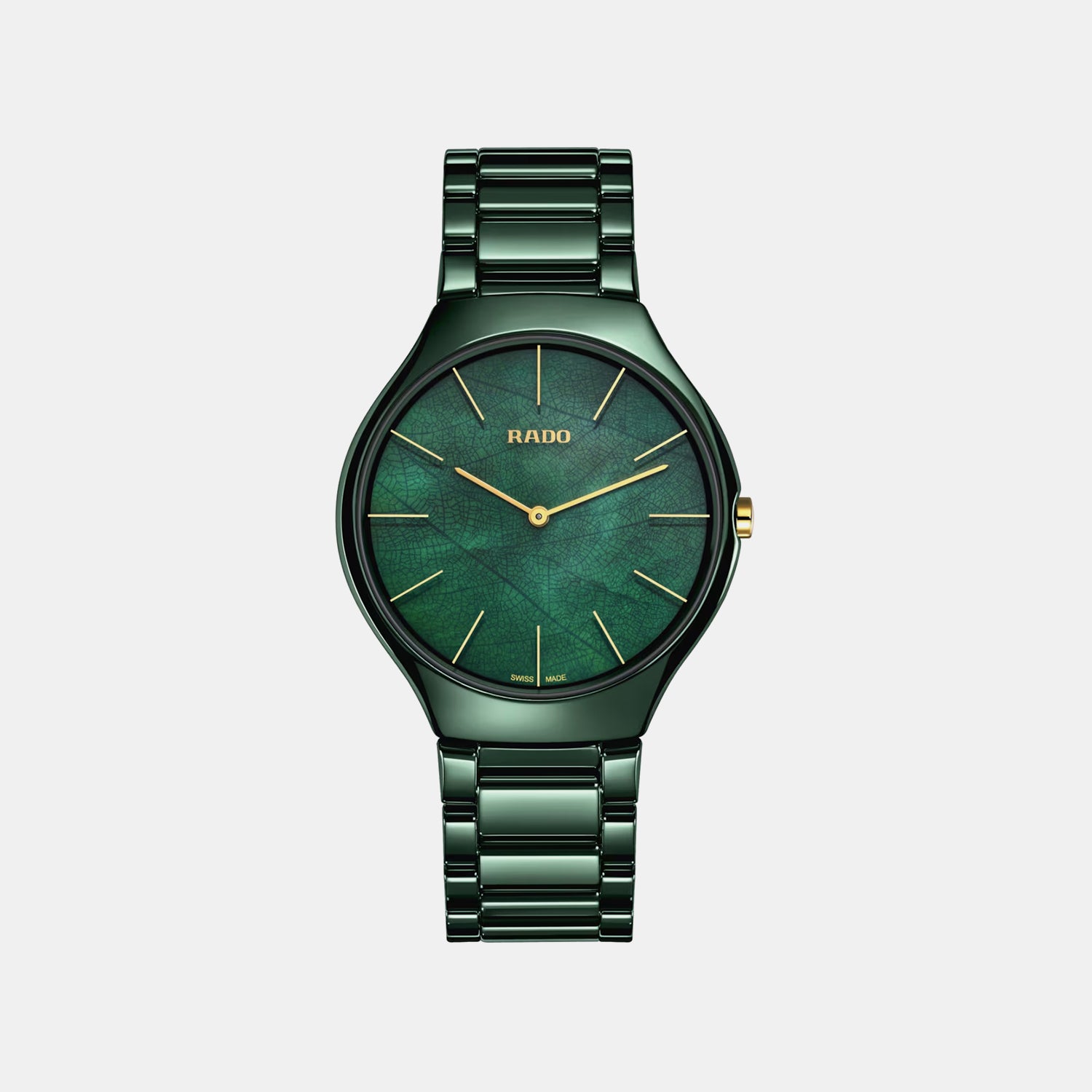 True Round Unisex Quartz Green Dial Analog Stainless Steel Watch R27006912