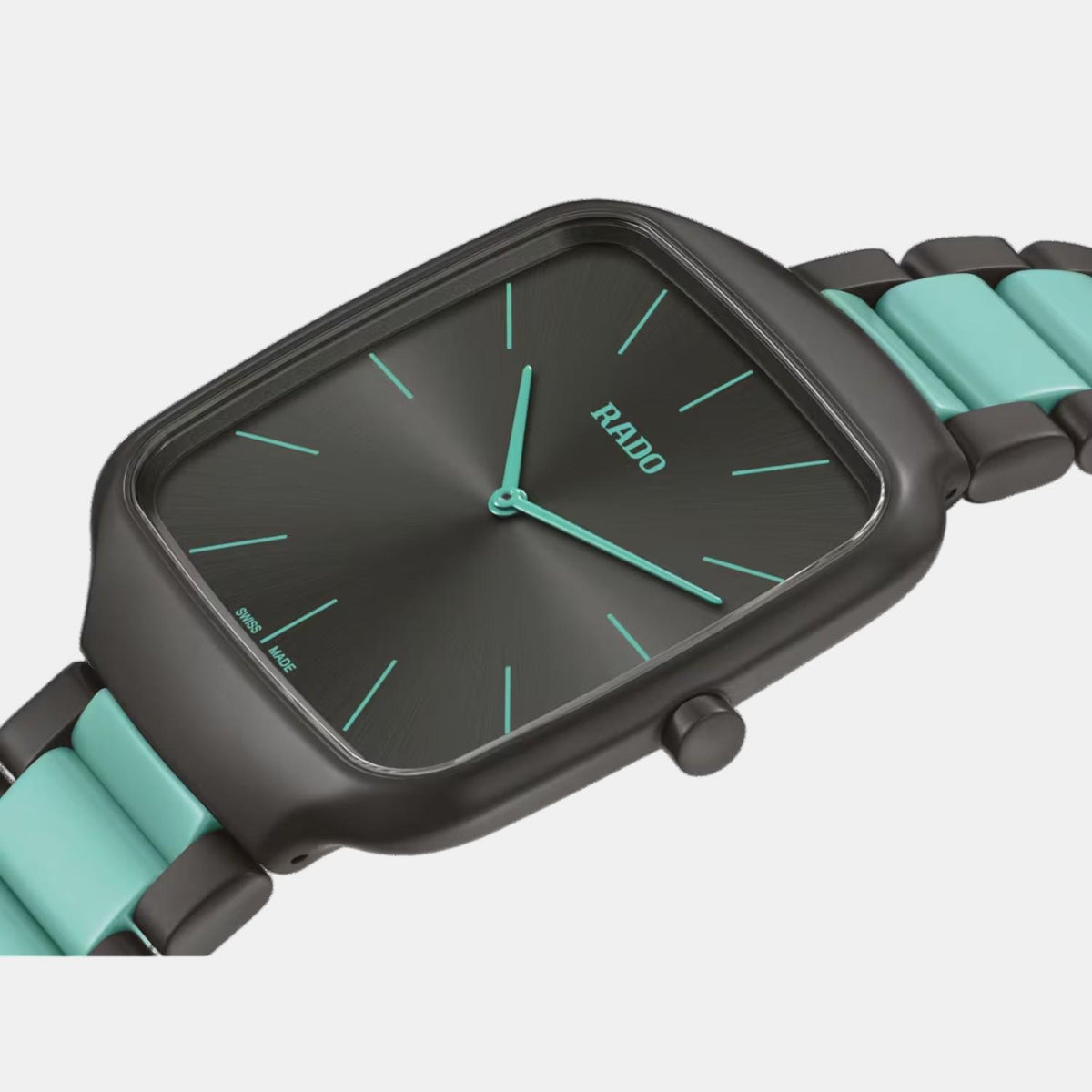 True Square Unisex Quartz Grey Dial Analog Ceramic Watch R27045162