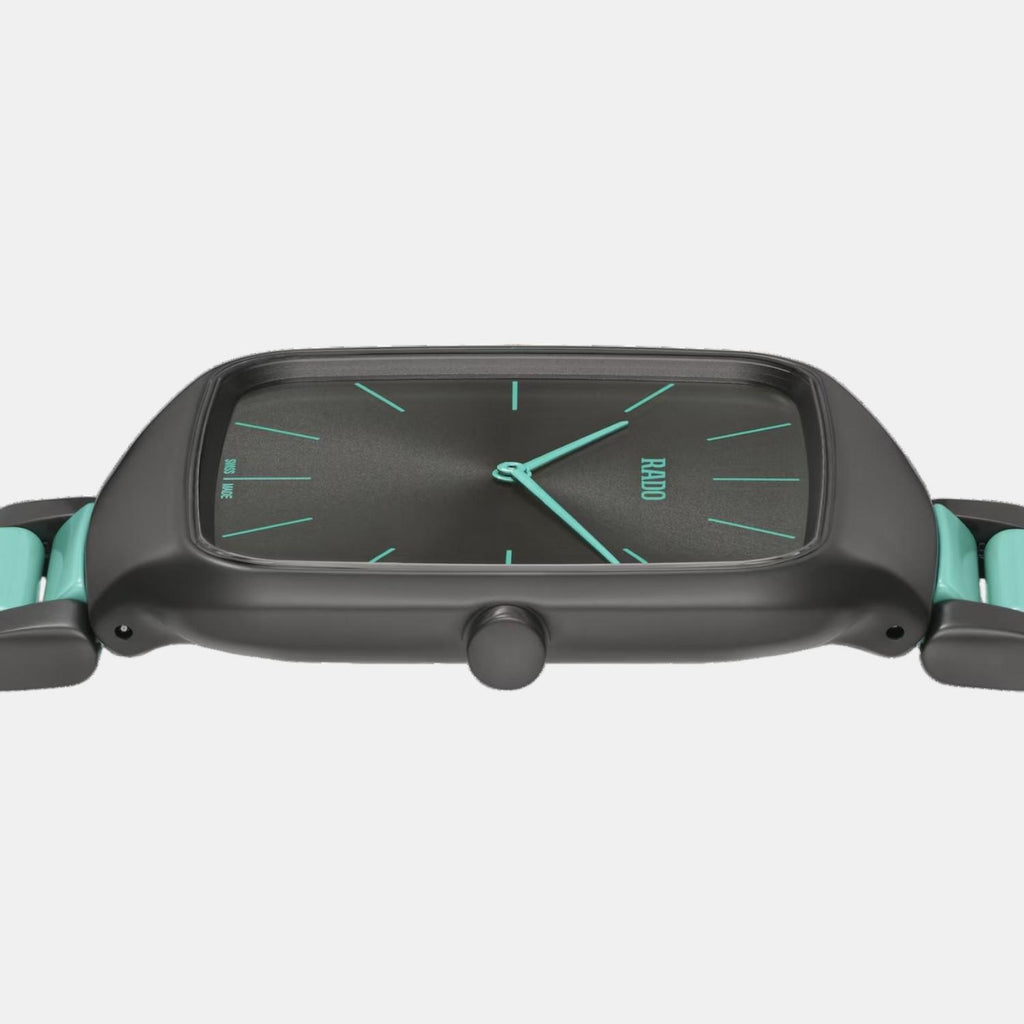 True Square Unisex Quartz Grey Dial Analog Ceramic Watch R27045162