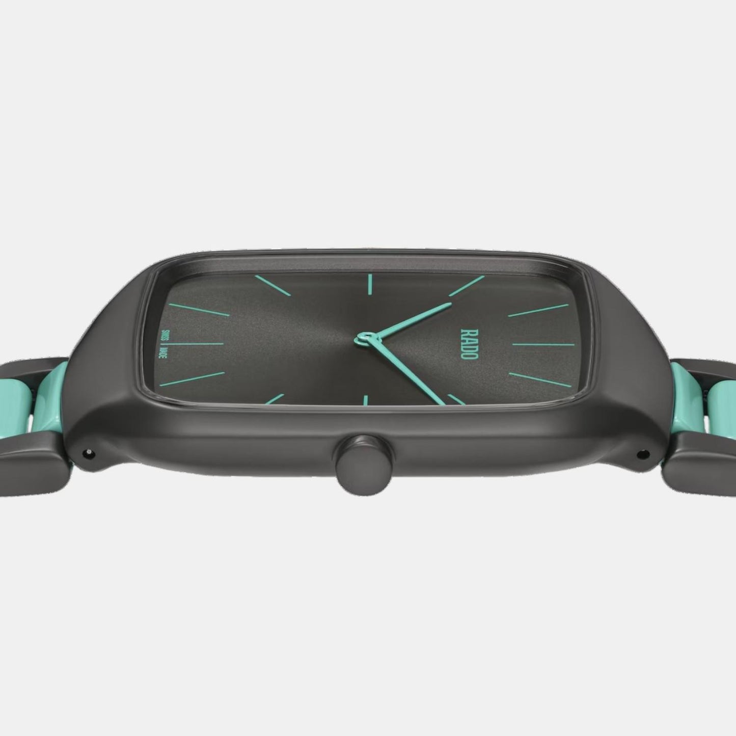 True Square Unisex Quartz Grey Dial Analog Ceramic Watch R27045162