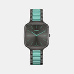 True Square Unisex Quartz Grey Dial Analog Ceramic Watch R27045162