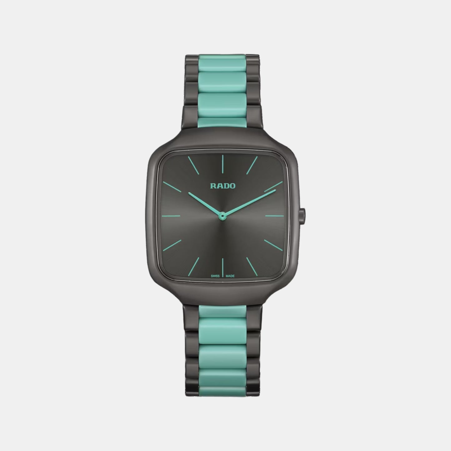 True Square Unisex Quartz Grey Dial Analog Ceramic Watch R27045162