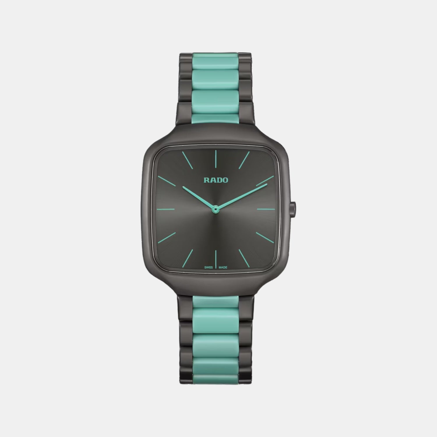 True Square Unisex Quartz Grey Dial Analog Ceramic Watch R27045162