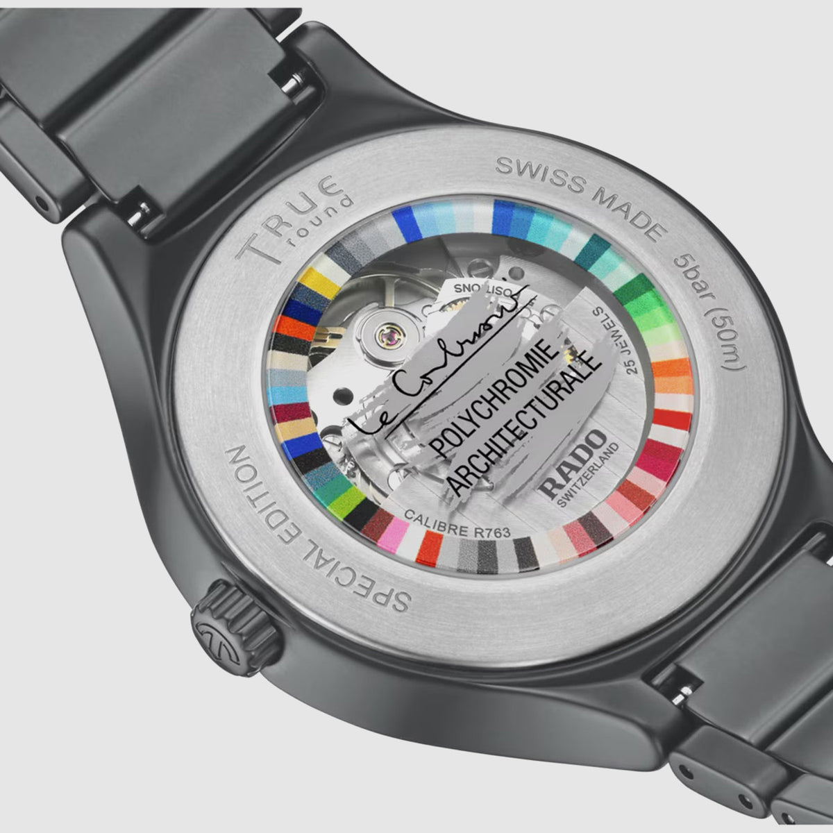 True Round Unisex Automatic Grey Dial Analog Ceramic Watch R27048162
