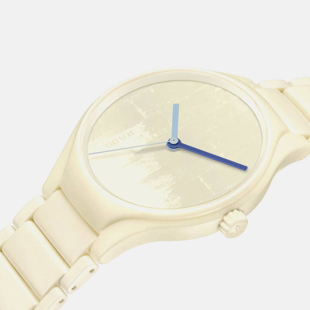 Men Automatic White Dial Analog Ceramic Watch R27049012