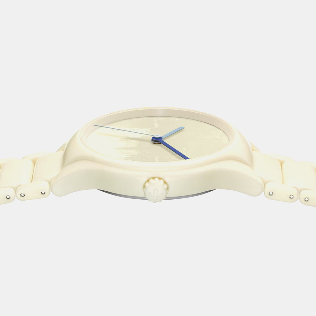 Men Automatic White Dial Analog Ceramic Watch R27049012
