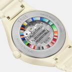 Men Automatic White Dial Analog Ceramic Watch R27049012