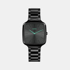 True Square Unisex Quartz Black Dial Analog Ceramic Watch R27054152