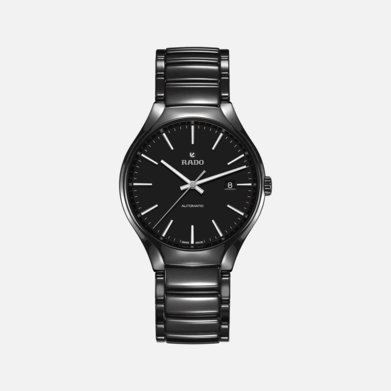 True Round Unisex Automatic Black Dial Analog Ceramic Watch R27056152