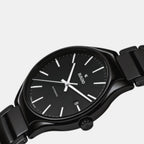 True Round Unisex Automatic Black Dial Analog Ceramic Watch R27056152