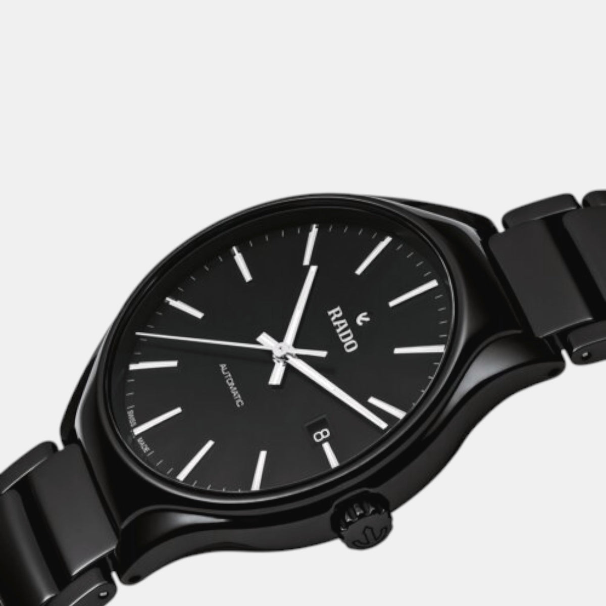 True Round Men Automatic Black Dial Analog Ceramic Watch R27056152