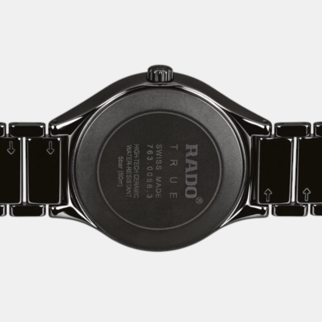 True Round Unisex Automatic Black Dial Analog Ceramic Watch R27056152