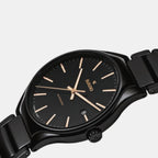 True Round Unisex Automatic Black Dial Analog Ceramic Watch R27056162