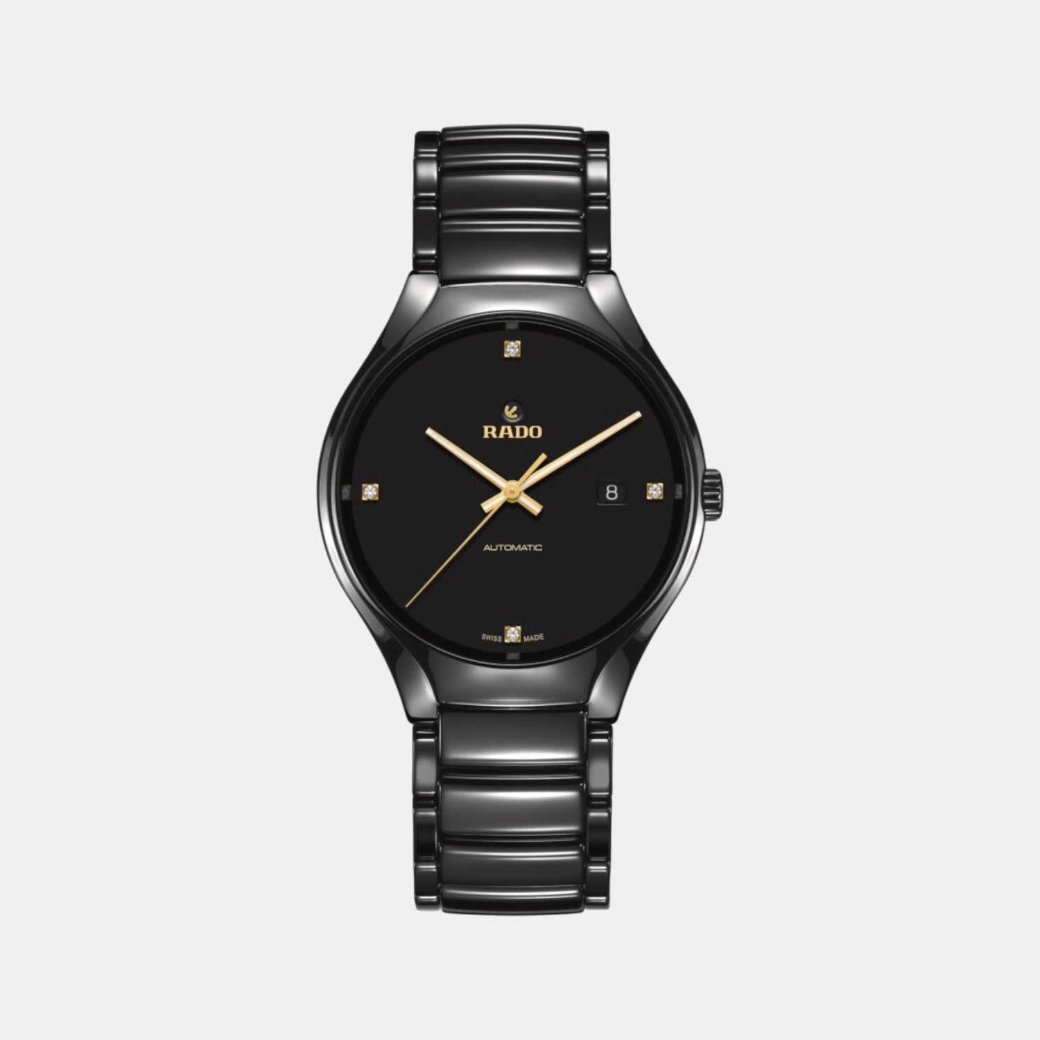 True Round Unisex Automatic Black Dial Analog Ceramic Watch R27056712