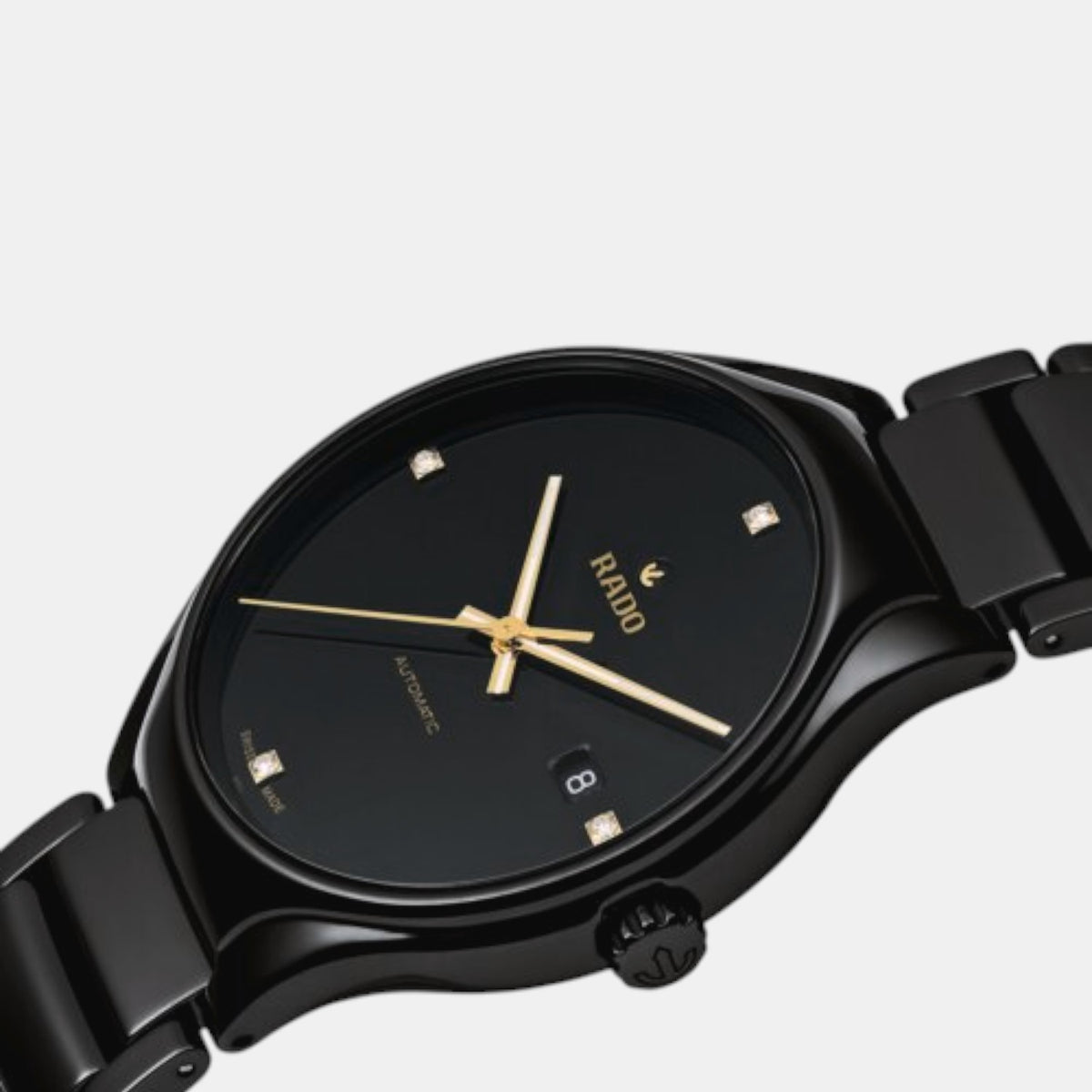 True Round Men Automatic Black Dial Analog Ceramic Watch R27056712