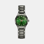 True Round Women Quartz Green Dial Analog Ceramic Watch R27060742