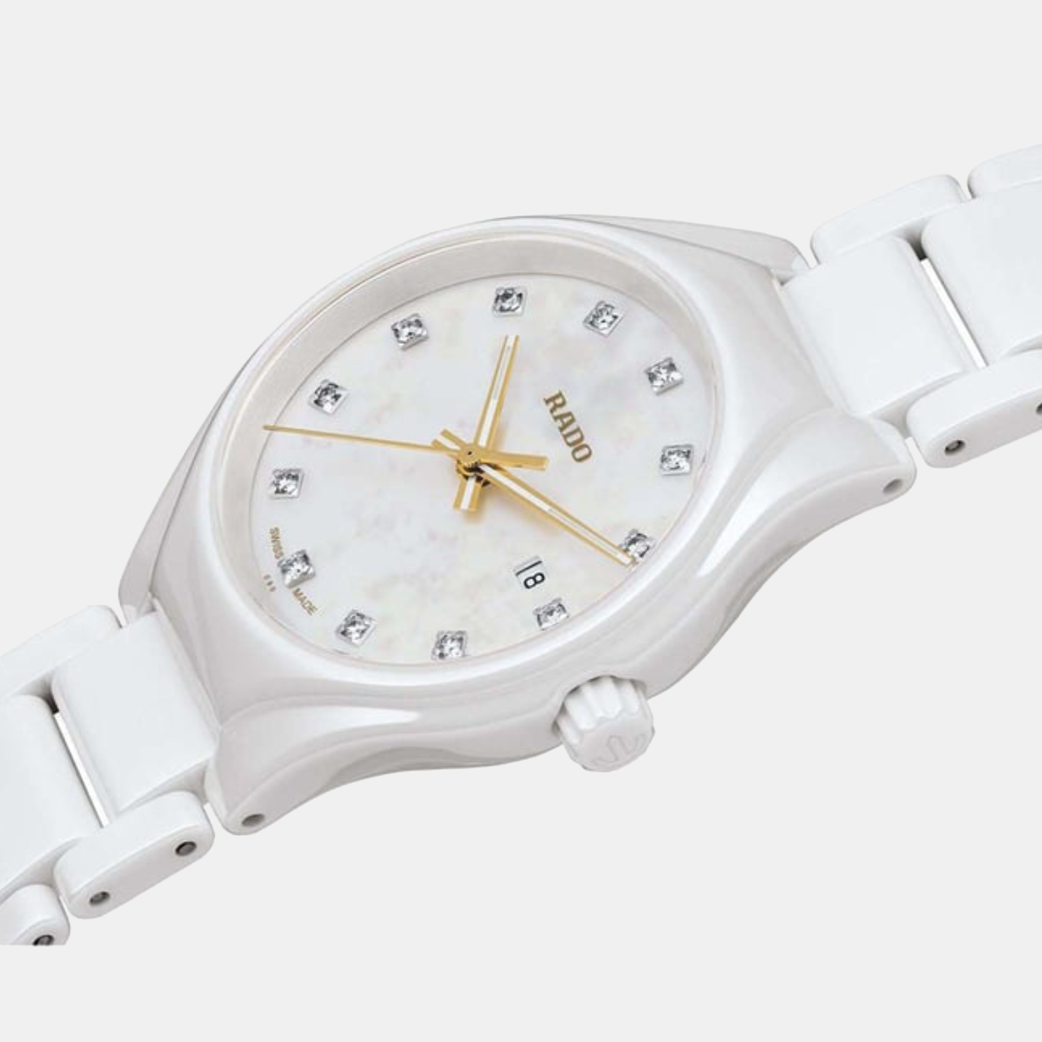 True Dimond Women Automatic White Dial Analog Ceramic Watch R27061902