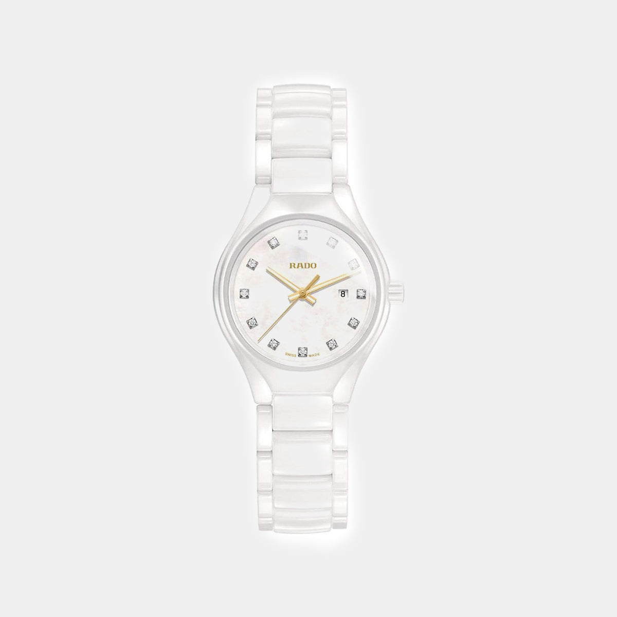 True Round Women Quartz White Dial Analog Ceramic Watch R27061902
