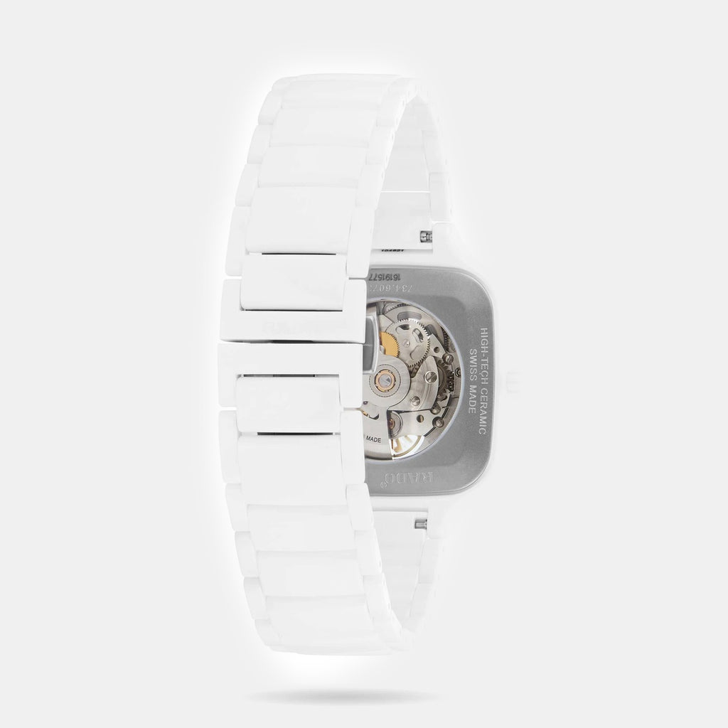 True Square Unisex Automatic White Dial Analog Ceramic Watch R27073012