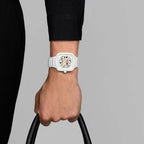 True Square Unisex Automatic White Dial Analog Ceramic Watch R27073012