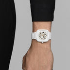 True Square Unisex Automatic White Dial Analog Ceramic Watch R27073012