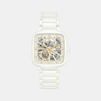 True Square Unisex Automatic White Dial Analog Ceramic Watch R27073702