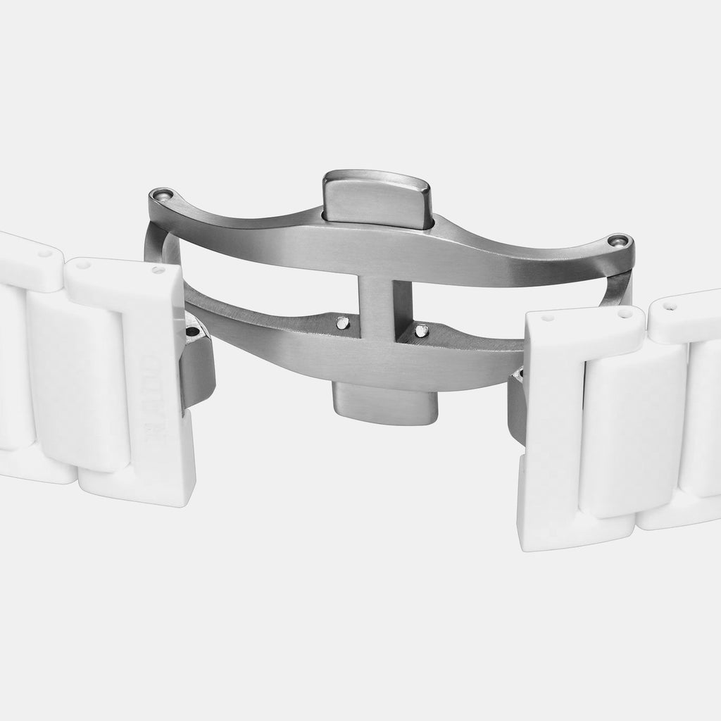 True Square Open Heart Sparkling Automatic Grey Dial Analog Ceramic Watch R27073722